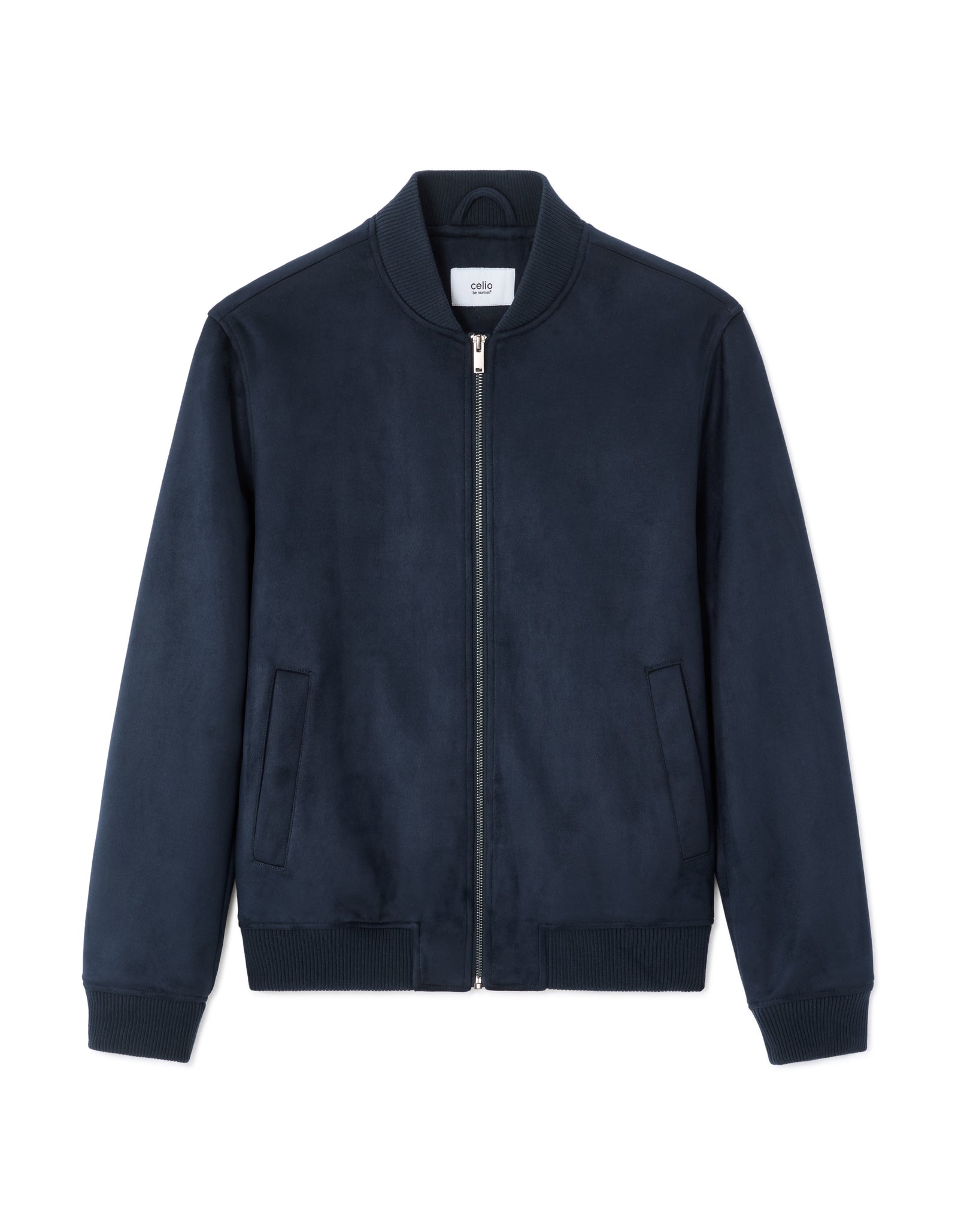 Celio Solid  Polyester Navy Jackets