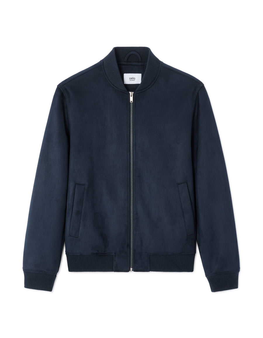 Celio Solid  Polyester Navy Jackets
