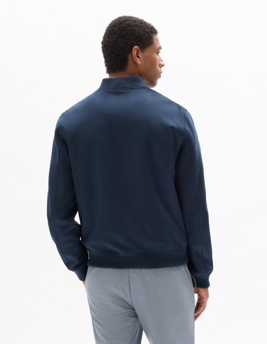 Celio Solid  Polyester Navy Jackets