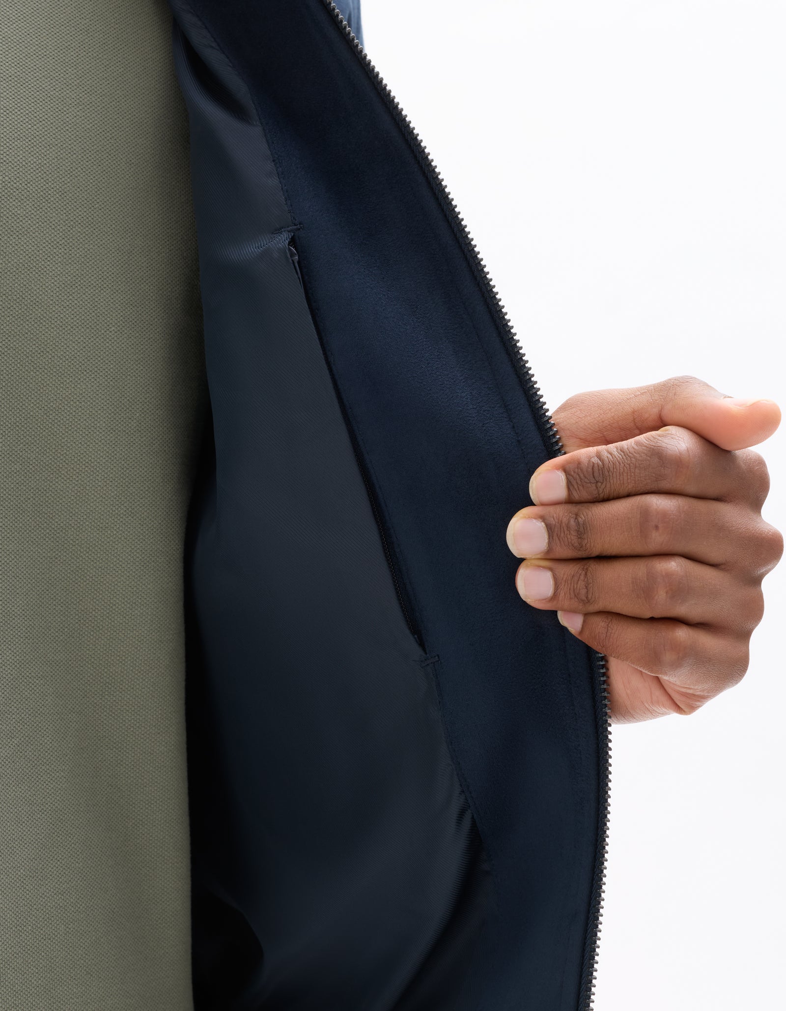 Celio Solid  Polyester Navy Jackets