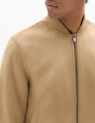 Celio Solid  Polyester Beige Jackets