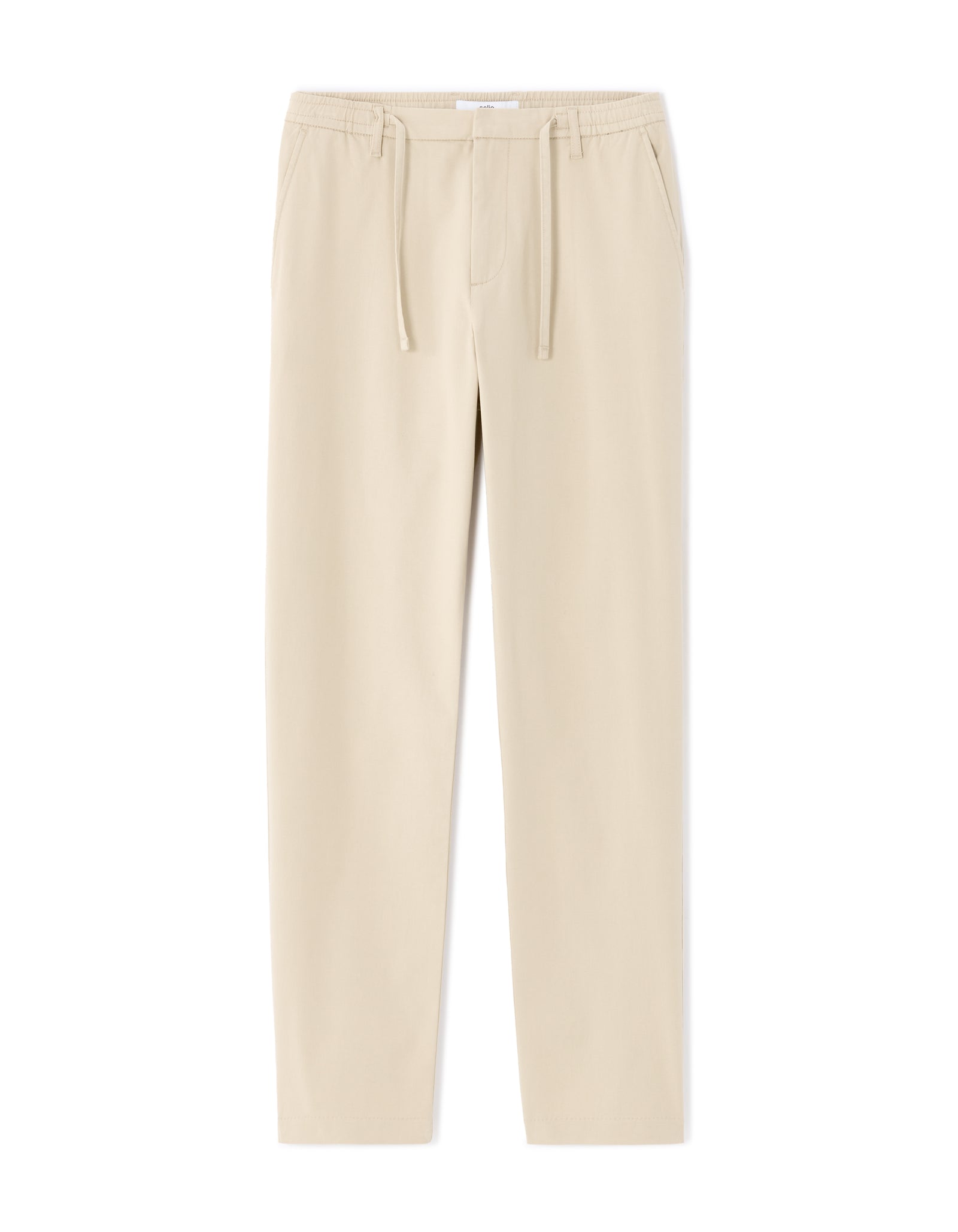 Celio Solid Regular Fit Cotton Beige Trousers
