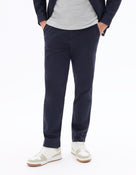 Slim Fit Stretch Cotton Trousers - Navy Blue