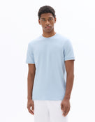 Celio Solid Regular Fit Cotton Blue Tshirts