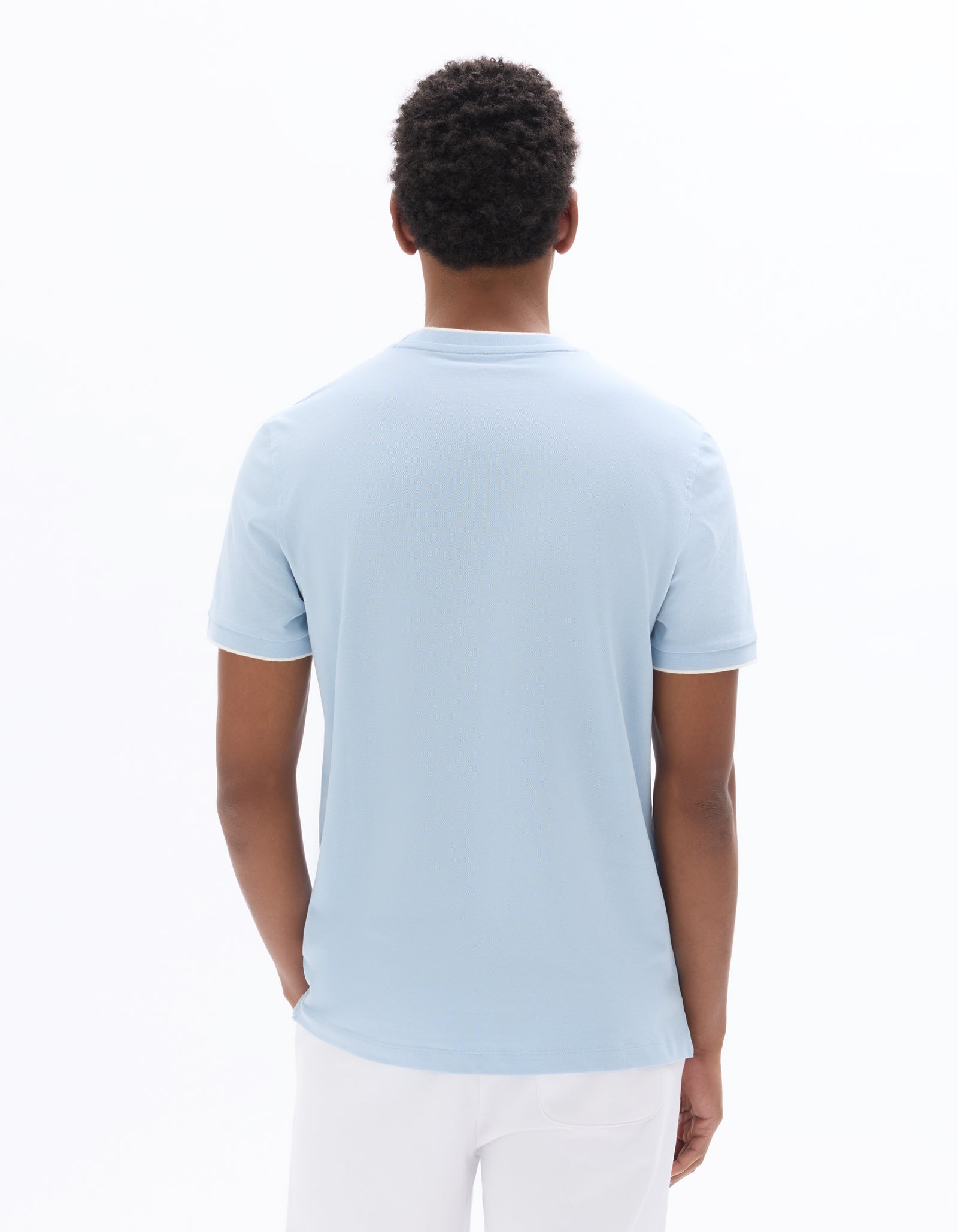 Celio Solid Regular Fit Cotton Blue Tshirts