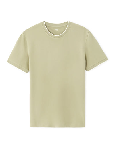 Celio Solid Regular Fit Cotton Green Tshirts