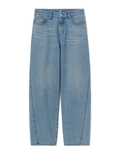 Celio Mens Blue Twill Baggy Fit Cotton Jeans