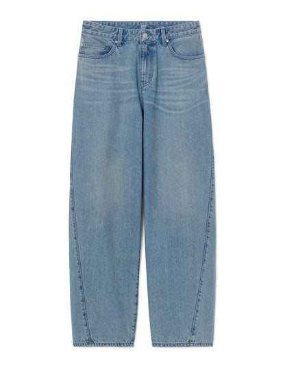 Celio Mens Blue Twill Baggy Fit Cotton Jeans