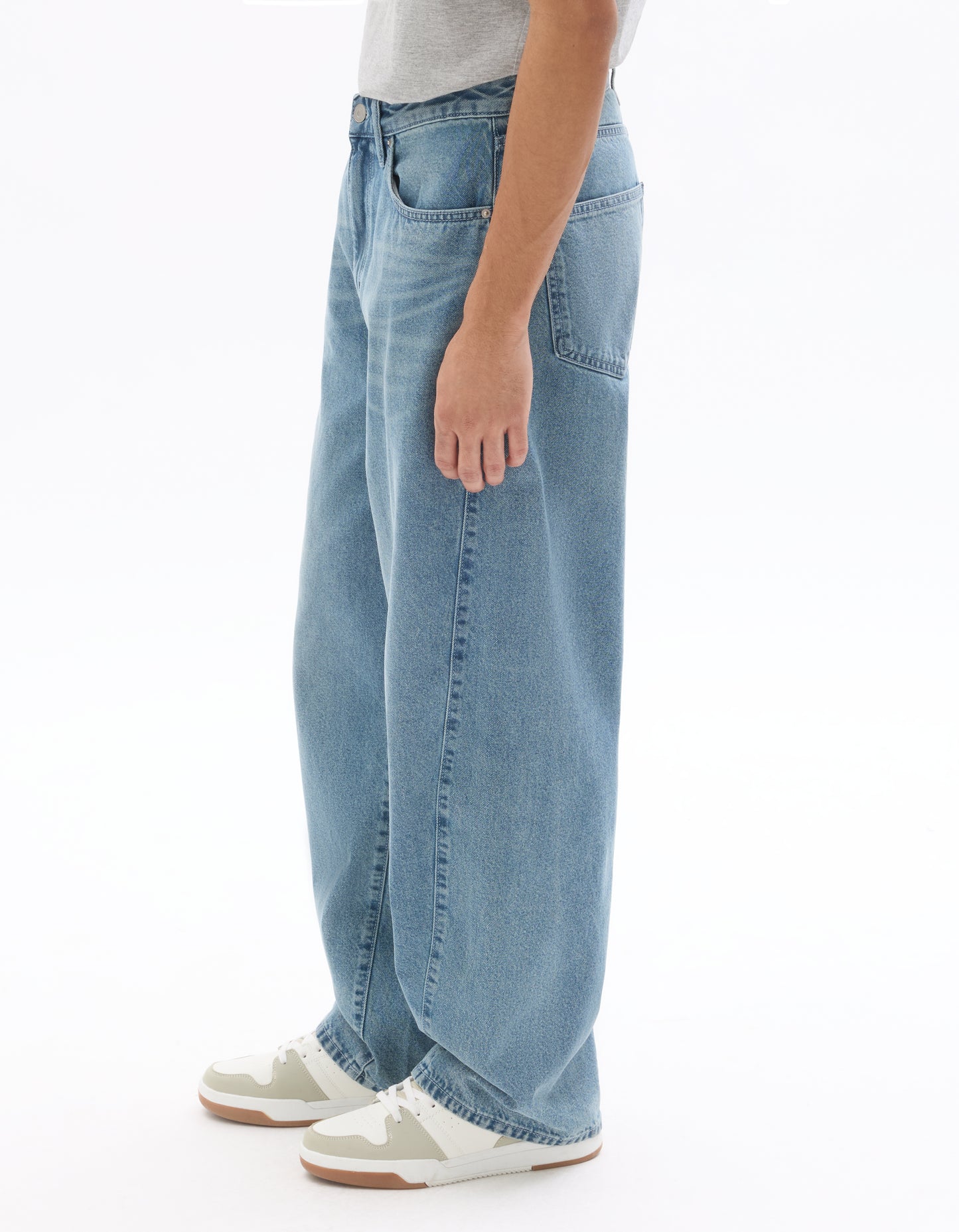 Celio Mens Blue Twill Baggy Fit Cotton Jeans