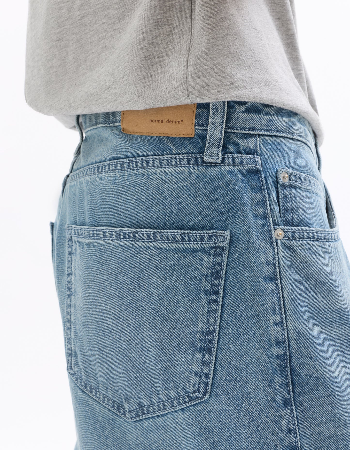 Celio Mens Blue Twill Baggy Fit Cotton Jeans