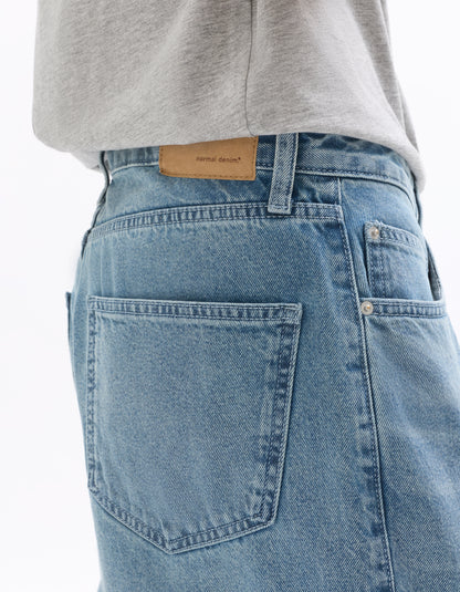 Celio Mens Blue Twill Baggy Fit Cotton Jeans