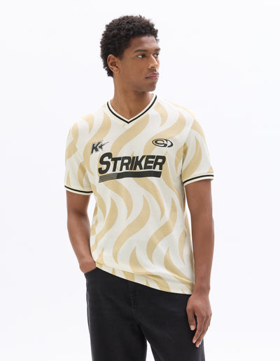 Celio Solid Regular Fit Poly Blend Off White Tshirts