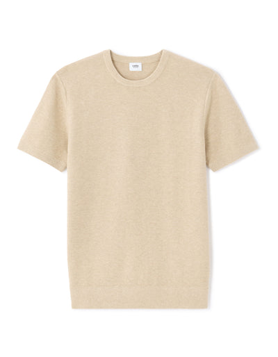 Celio Solid Regular Fit Cotton Beige Tshirts
