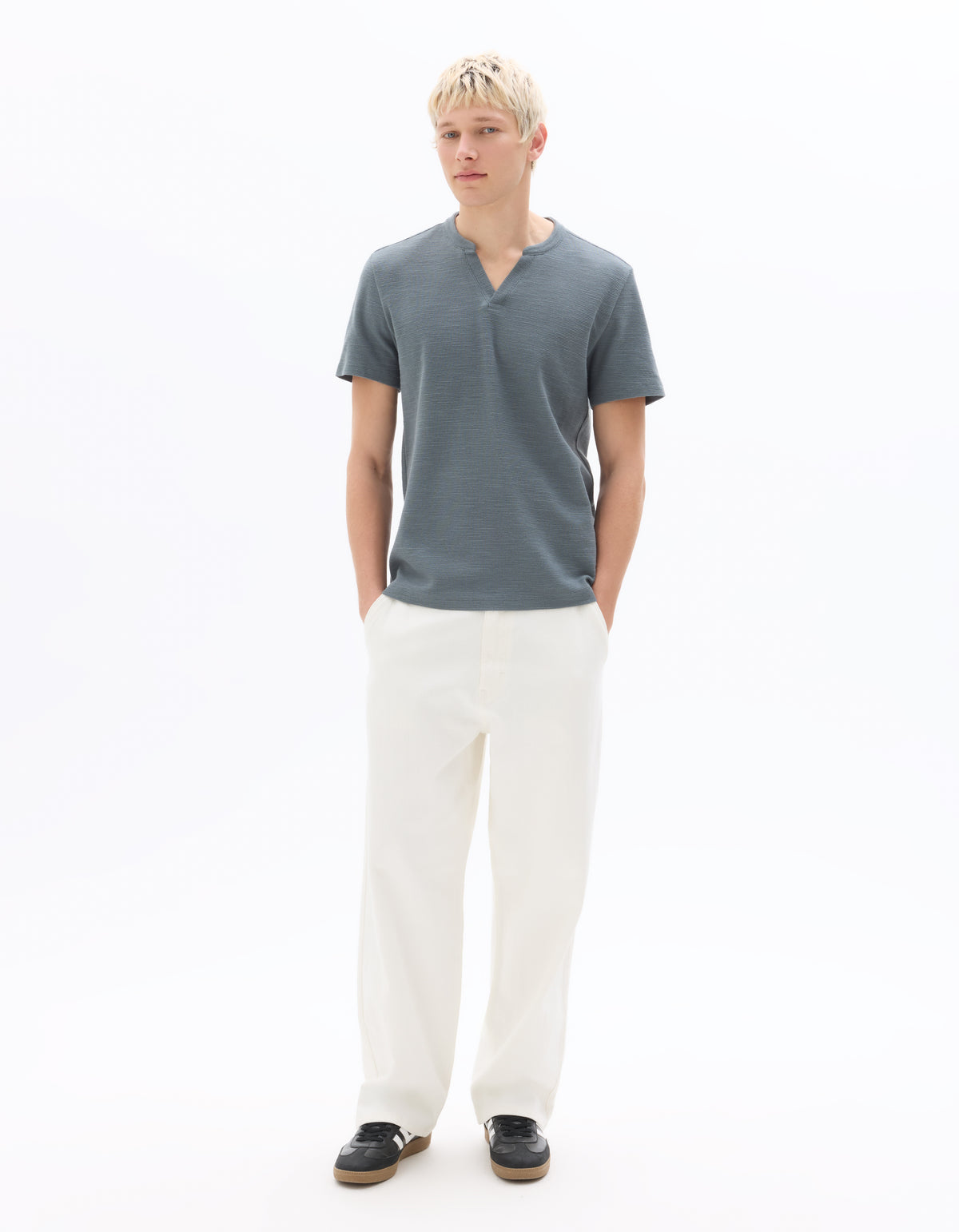 Regular Fit 100% Cotton Solid Tshirts - Grey