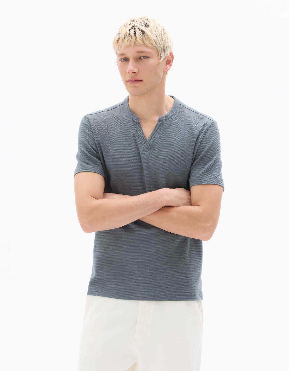 Regular Fit 100% Cotton Solid Tshirts - Grey