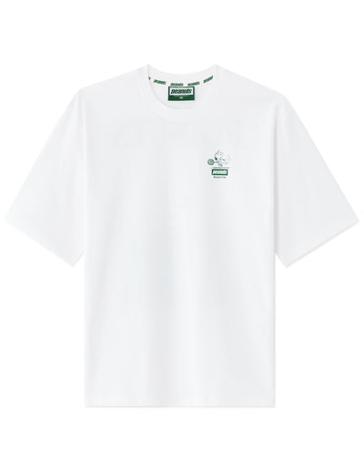 Peanuts Regular Fit 100% Cotton Printed Crew Neck T-Shirts - White
