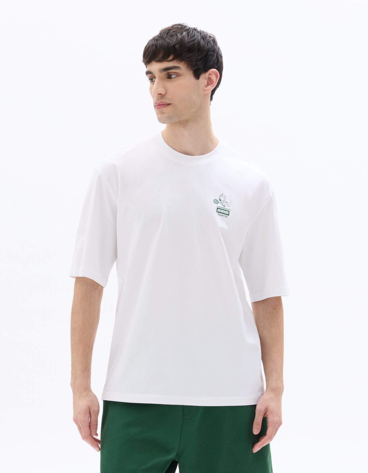 Peanuts Regular Fit 100% Cotton Printed Crew Neck T-Shirts - White