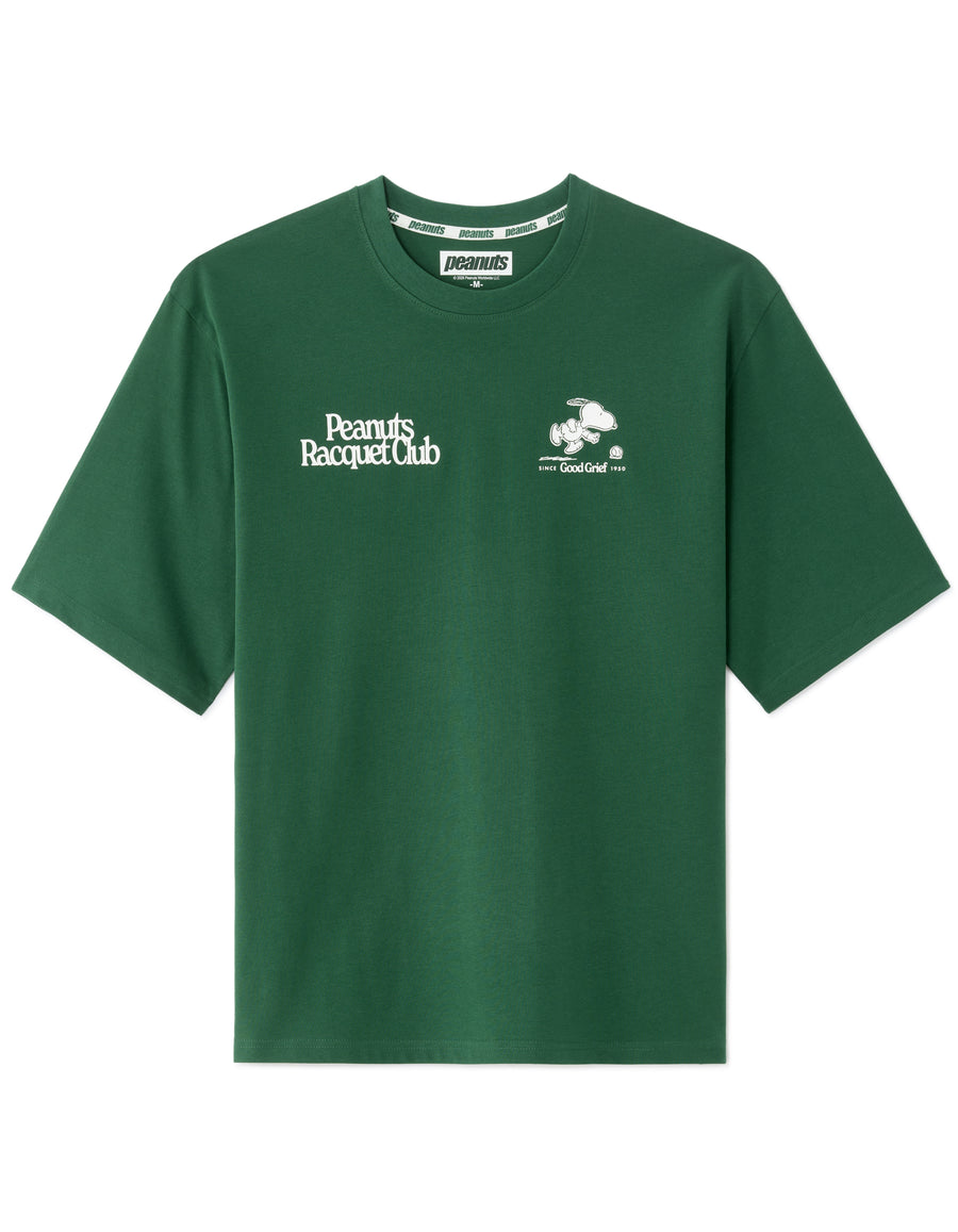 Peanuts Regular Fit 100% Cotton Printed Crew Neck T-Shirts - Green