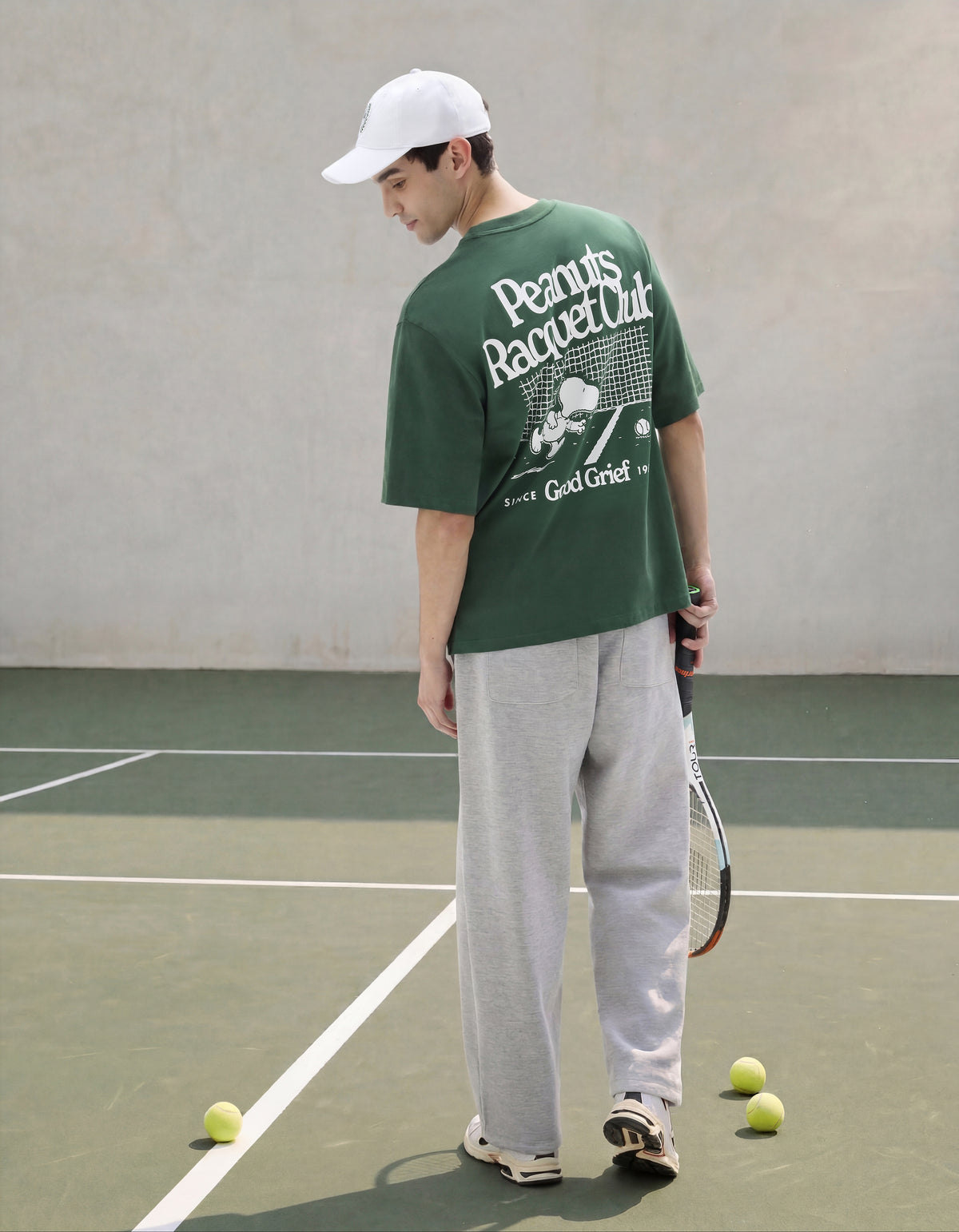 Peanuts Regular Fit 100% Cotton Printed Crew Neck T-Shirts - Green