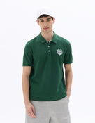 Peanuts Regular Fit 100% Cotton Solid Polo Collar T-Shirts - Green
