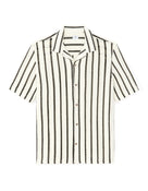 Regular Fit Poly-Cotton Cuban Collar Shirts - White