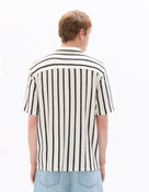 Regular Fit Poly-Cotton Cuban Collar Shirts - White