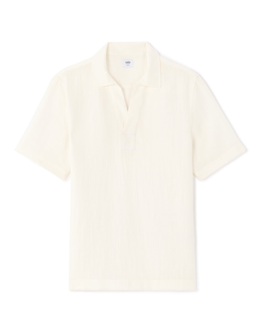 Regular Fit Poly-Viscose Textured Spread collar Shirts