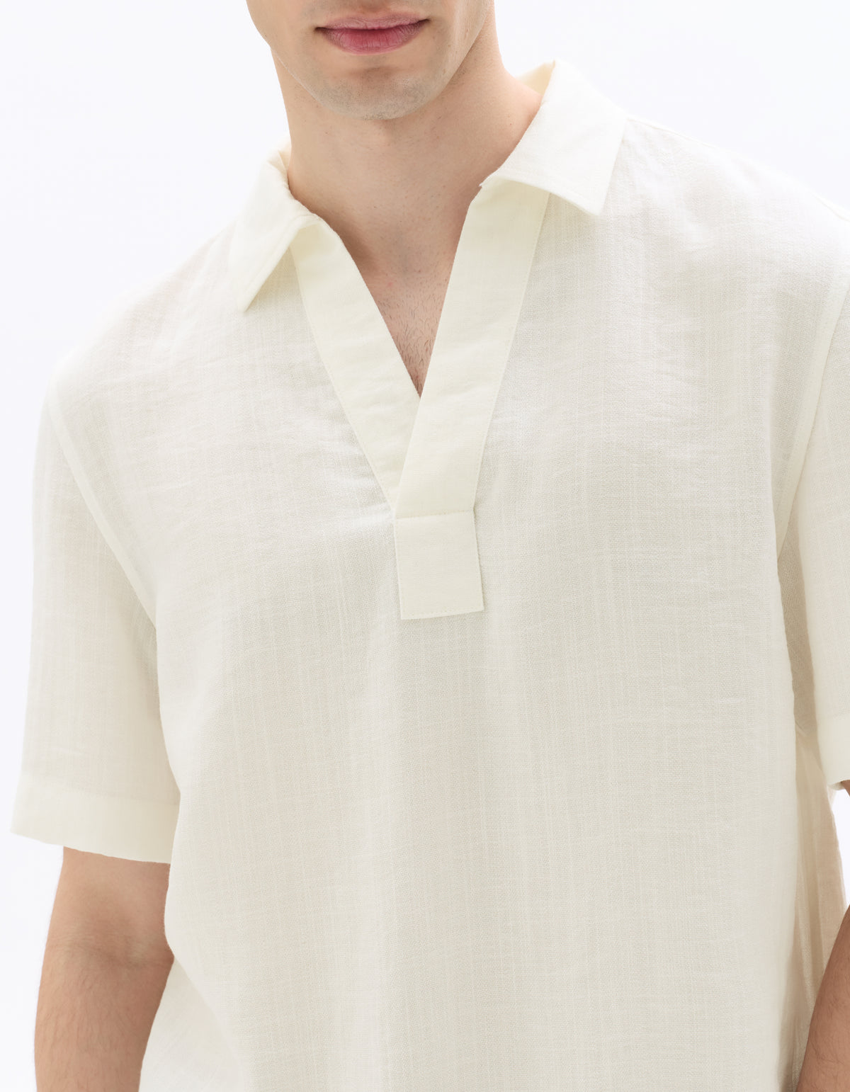 Regular Fit Poly-Viscose Textured Spread collar Shirts