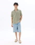 Regular Fit Poly-Viscose Textured Spread collar Shirts