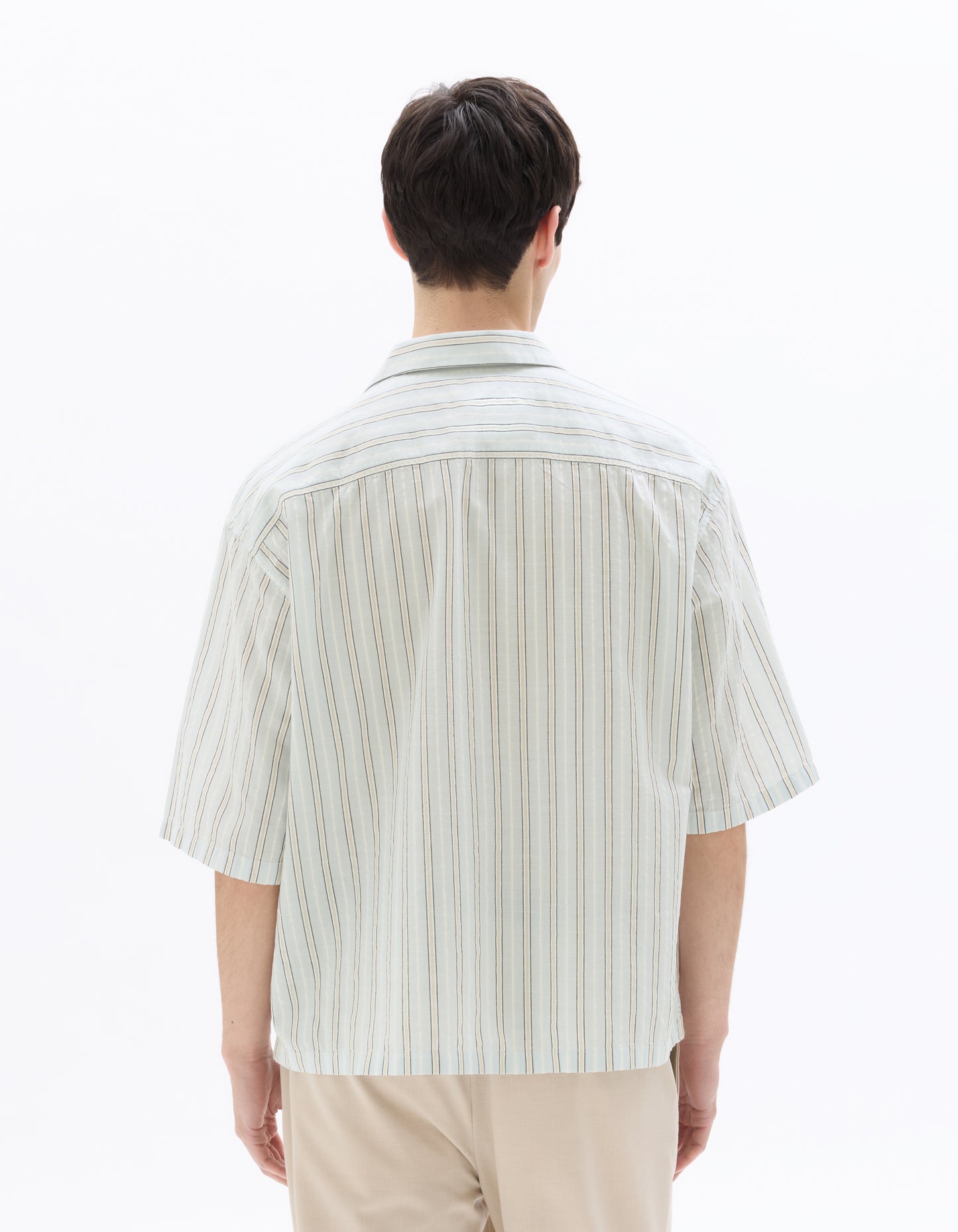 Celio Stripes  Cotton Blue Shirt