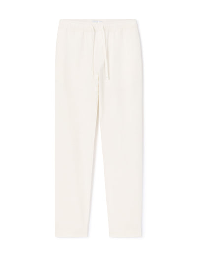 Celio Men White Solid Relaxed Fit Cotton Trousers