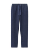 Celio Mens Navy Solid Relaxed Fit Cotton Casual Trouser