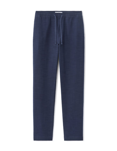 Celio Mens Navy Solid Relaxed Fit Cotton Casual Trouser