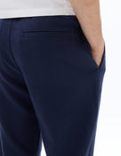 Relaxed Fit 100% Cotton Casual Trousers - Navy Blue