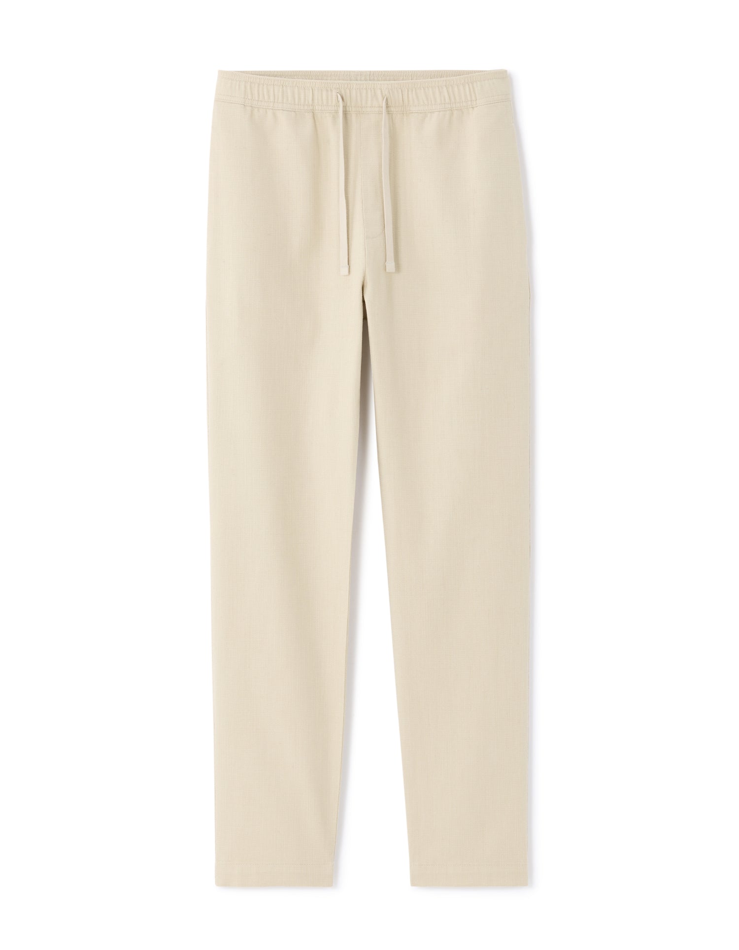 Relaxed Fit 100% Cotton Casual Trousers - Beige