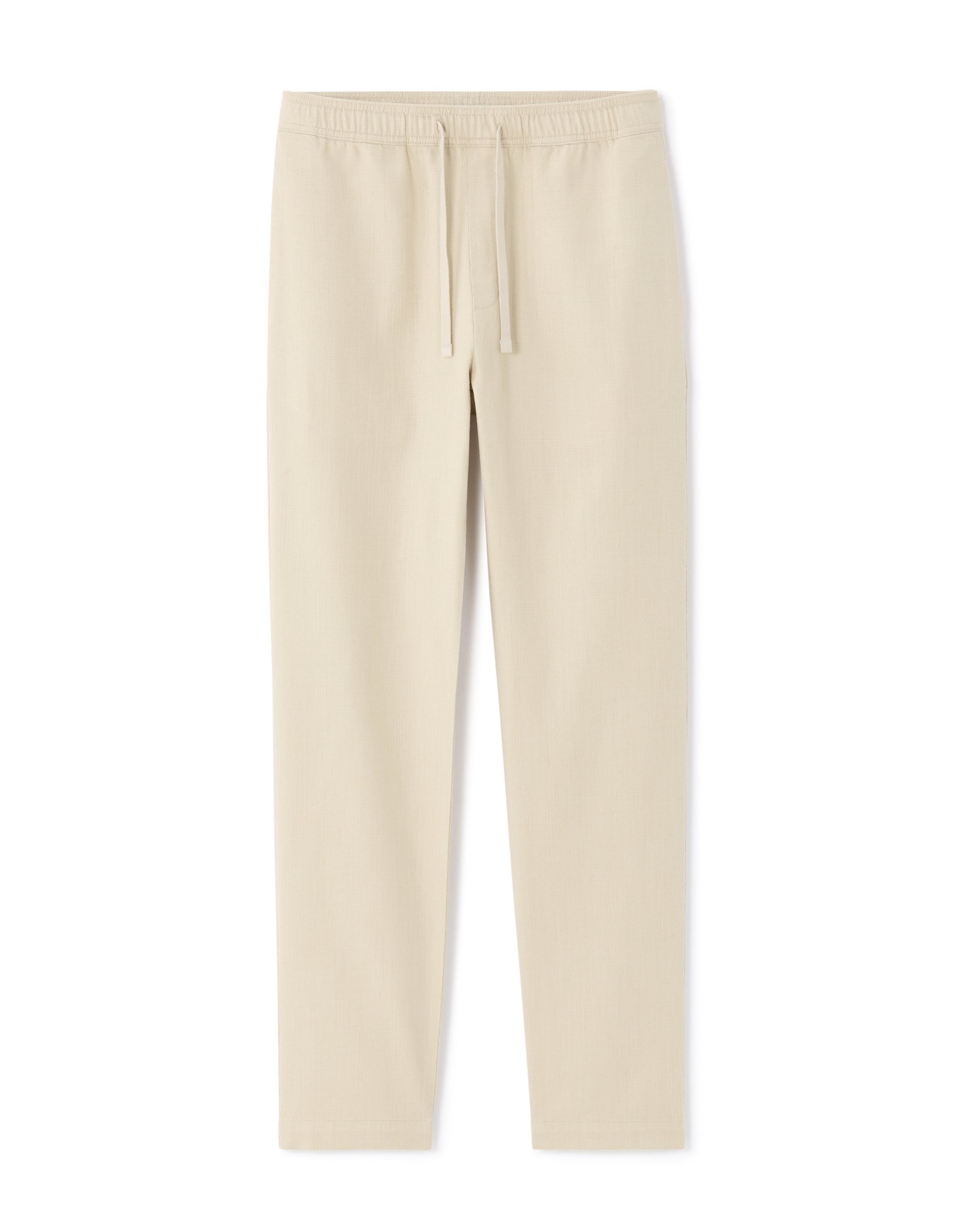 Celio Mens Beige  Solid Relaxed Fit Cotton Casual Trouser
