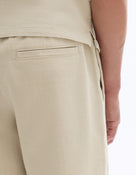 Relaxed Fit 100% Cotton Casual Trousers - Beige