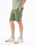 Regular Fit Cotton Blend Shorts - Green