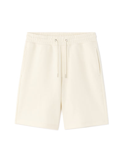 Regular Fit Cotton Blend Shorts - Beige