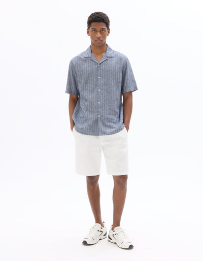 Celio Solid Regular Fit Cotton White Shorts