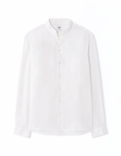 Celio Mens White Solid Regular Fit Linen Shirts