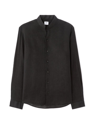 Celio Men Black Solid Regular Fit 100% Linen Shirts