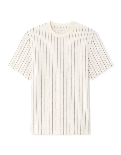 Celio Mens Off-White Solid Boxy Fit Cotton T-Shirts