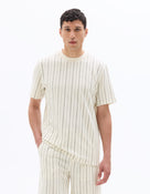 Celio Mens Off-White Solid Boxy Fit Cotton T-Shirts