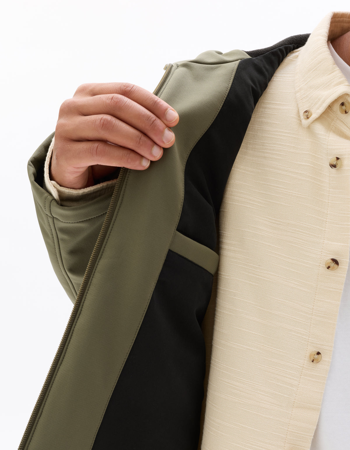 Regular Fit 100% Polyester Solid High Neck Jackets