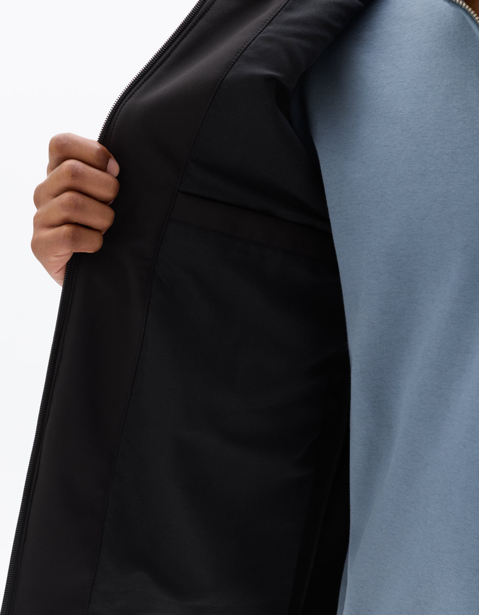 Regular Fit 100% Polyester Solid High Neck Jackets