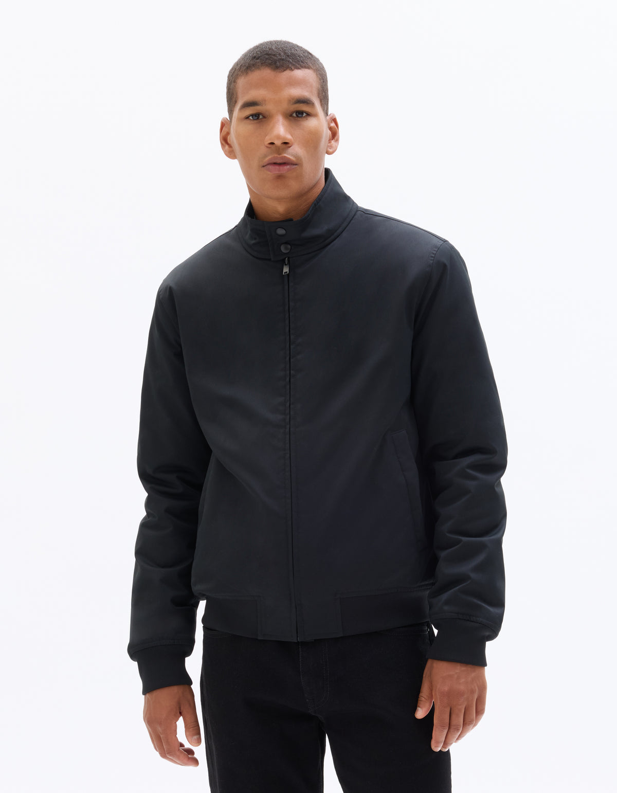 Regular Fit 100% Polyester Solid High Neck Jackets