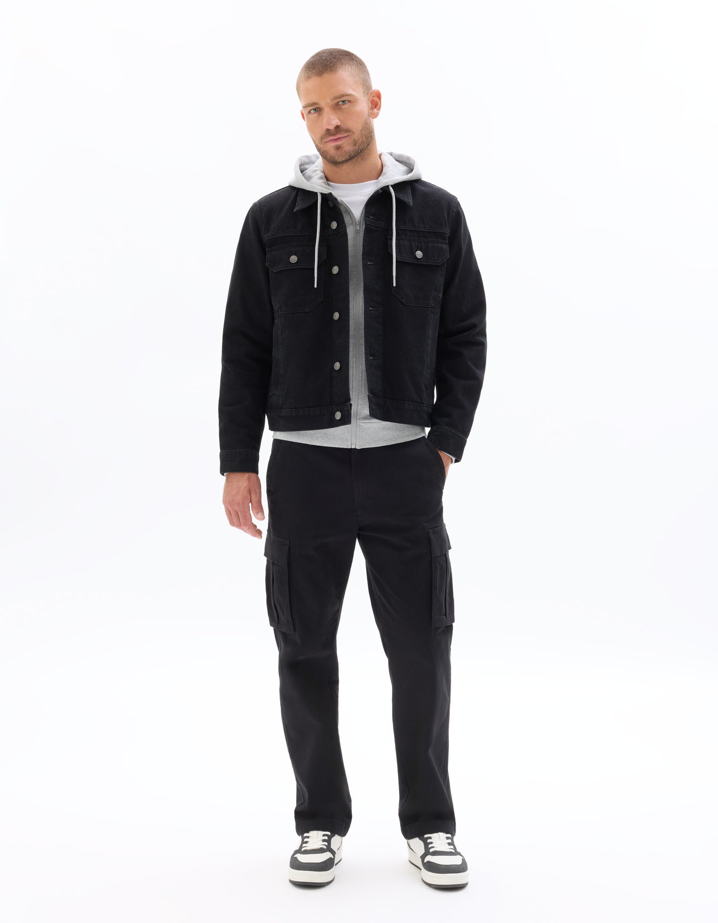 Boxy Fit 100% Cotton Solid Spread Collar Jackets