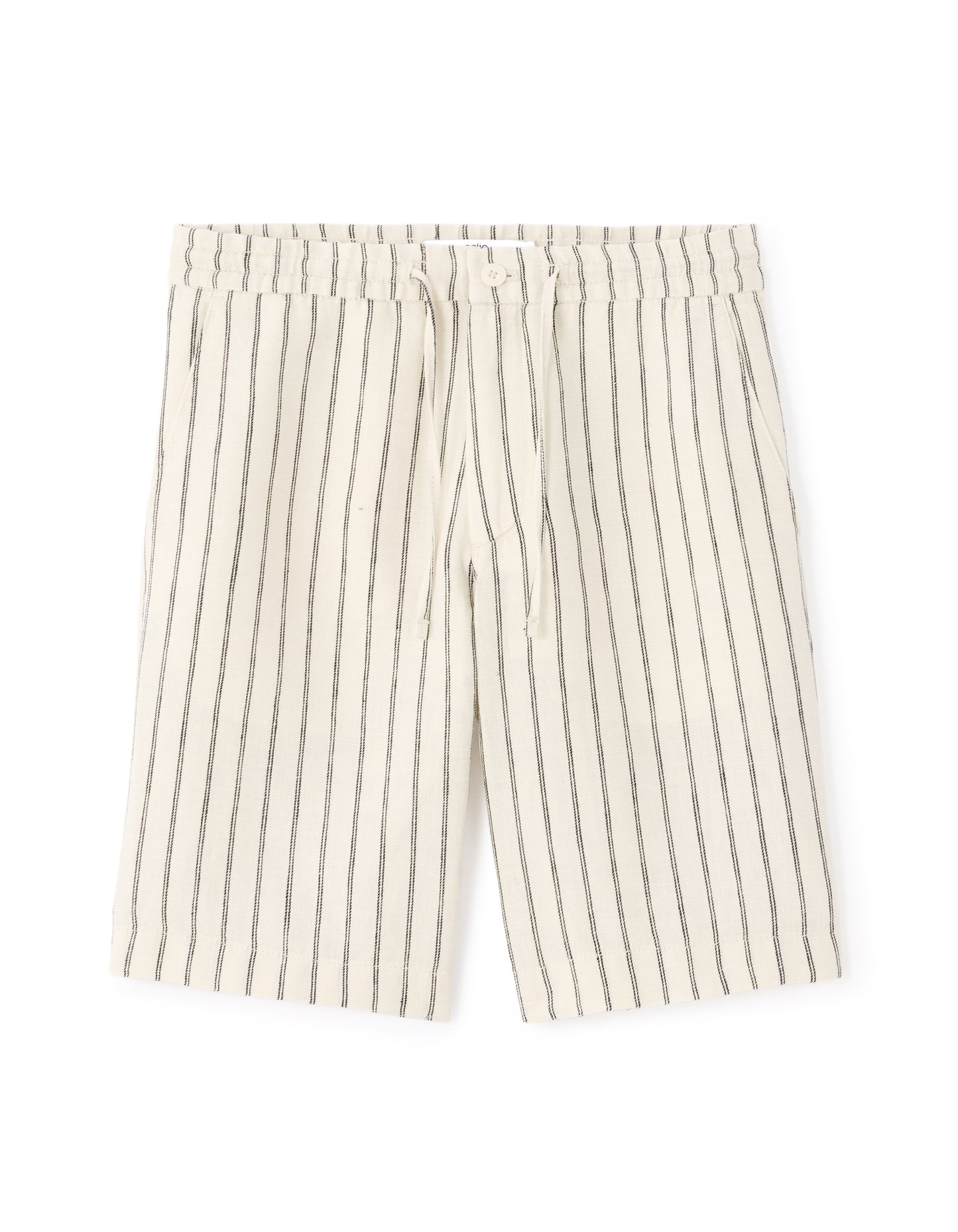 Celio Solid Straight Fit Linen Off-White Shorts