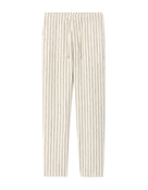 Celio Solid Straight Fit Linen Off-White Trousers